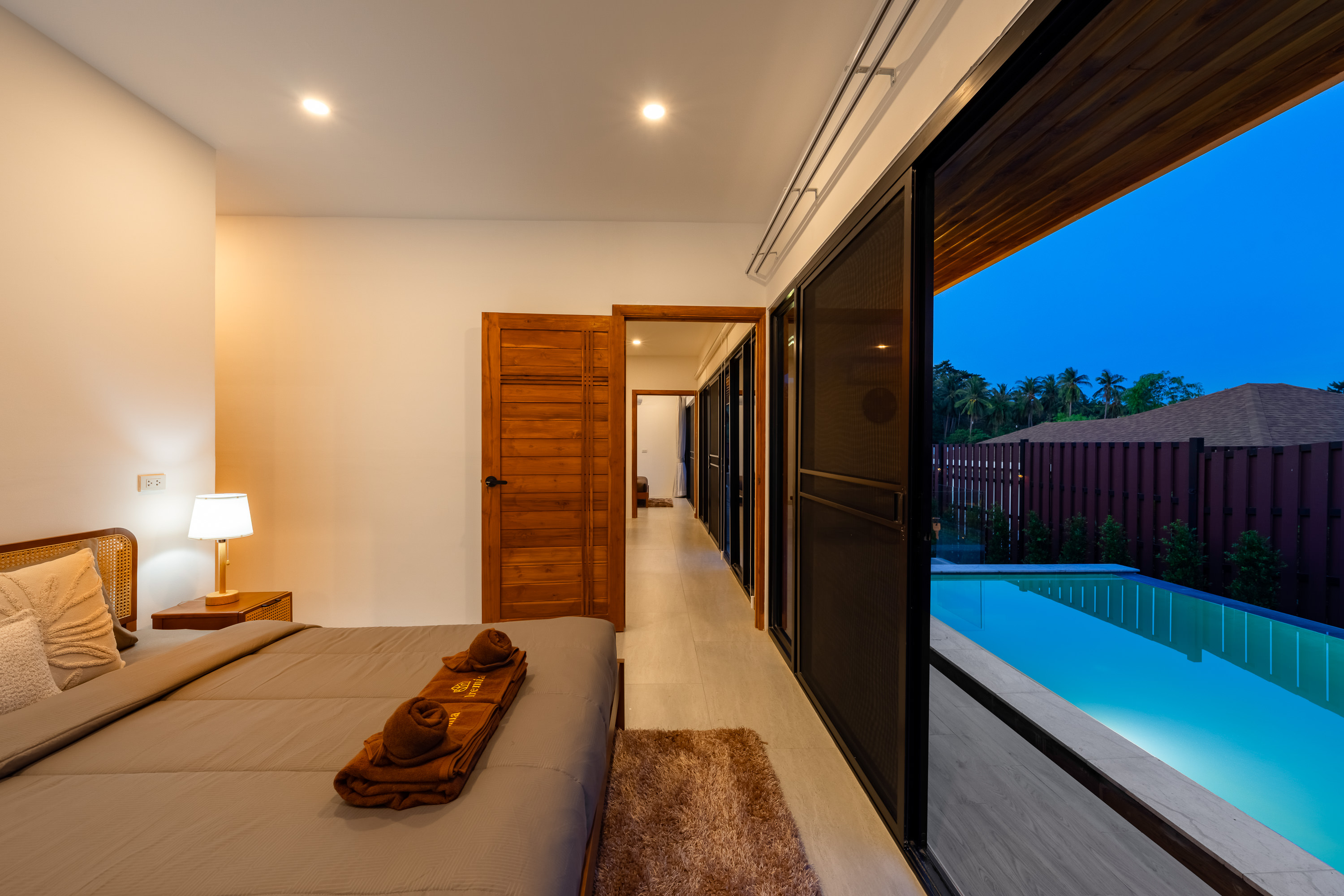 Secluded bedroom in N30 The Forest Villa — total silence and privacy